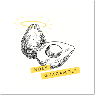 Holy Guacamole Fun Graphic Avocado Lover Gift Posters and Art